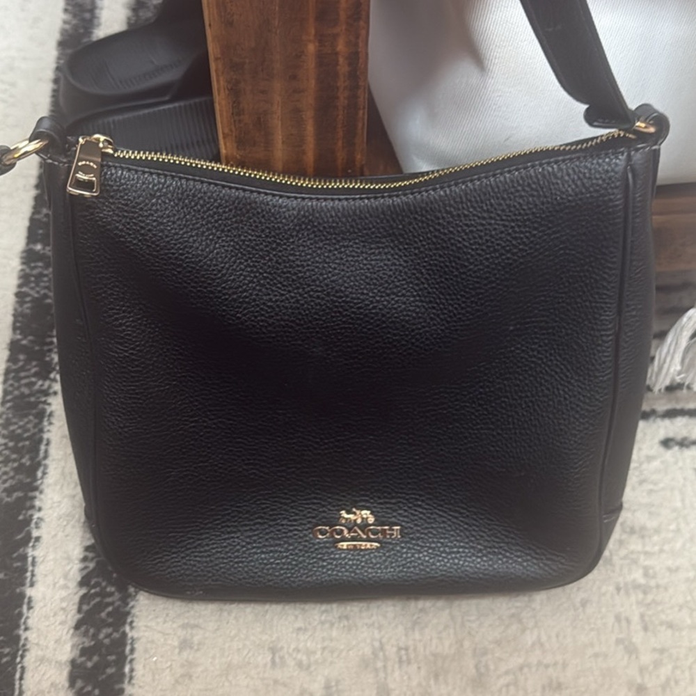 Coach Black Leather Shoulder Bag